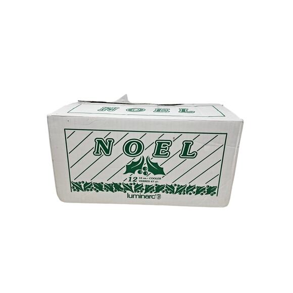 Set of 11 Vintage 90s Luminarc 16 Oz Christmas Tree Glass Tumbler Cooler Noel - Picture 5 of 6